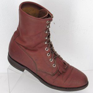 JUSTIN Roper Western Boots Mens 9D Brown #1002